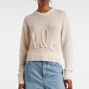 Chloé Logo alpaca and silk sweater